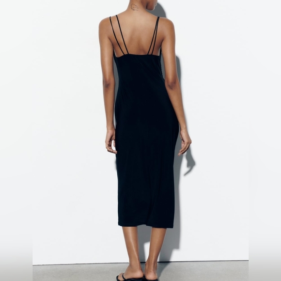 Zara double strap dress in fuchsia - Picture 3 of 5